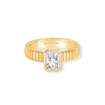 14k Lab Grown Diamond Octagon Twist Twinkle Ring
