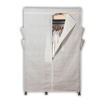 [家速配]淳 鍍鉻衣櫥防塵套(特大)-米白、咖啡二色隨機出貨