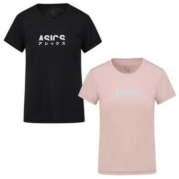 Asics 亞瑟士 短袖上衣 女裝 排汗 速乾 黑/粉【運動世界】2012D401-001/2012D401-700