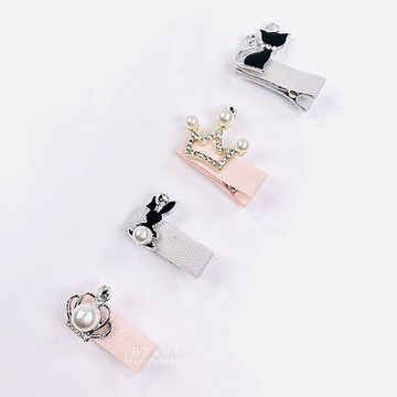 [現貨] 精緻合金皇冠造型髮夾 4入組 兒童髮飾 髮夾