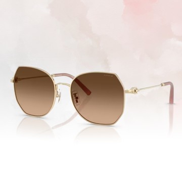 【COACH】不規則形金屬太陽眼鏡(HC7175-900574)