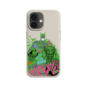 iPhone 16 SolidX 貝殼灰 - Joker - 小丑與蝙蝠俠塗鴉款