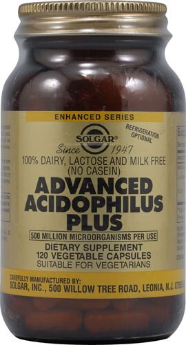 Solgar Advanced Acidophilus Plus 500 million cells - 120 Vegetable Capsules