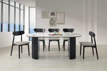 【尚品傢俱】※自運價※ Q-HY-B479-04 亞特黑色實木餐椅