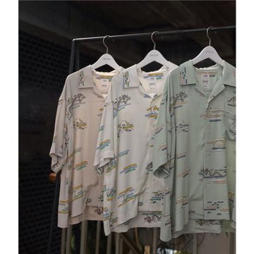 【現貨】VISVIM KOFU COPA SHIRT S/S休閑運動龍紋短袖襯衫24SS