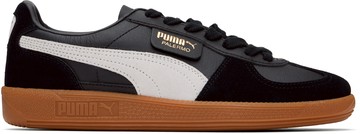 PUMA 黑色 & 灰色 Palermo Leather 运动鞋