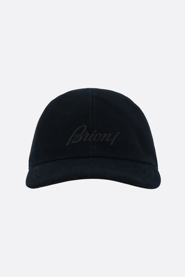 BRIONI logo embroidered wool and cashmere baseball cap Man