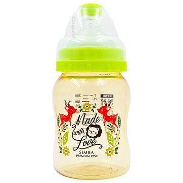 Simba 小獅王辛巴 桃樂絲心願PPSU寬口葫蘆小奶瓶  果綠色  200ml  1瓶