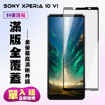 SONY Xperia 10 VI 鋼化膜滿版黑框高清手機保護膜