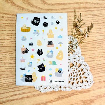 【U靈貓】三小隻防水手帳貼紙