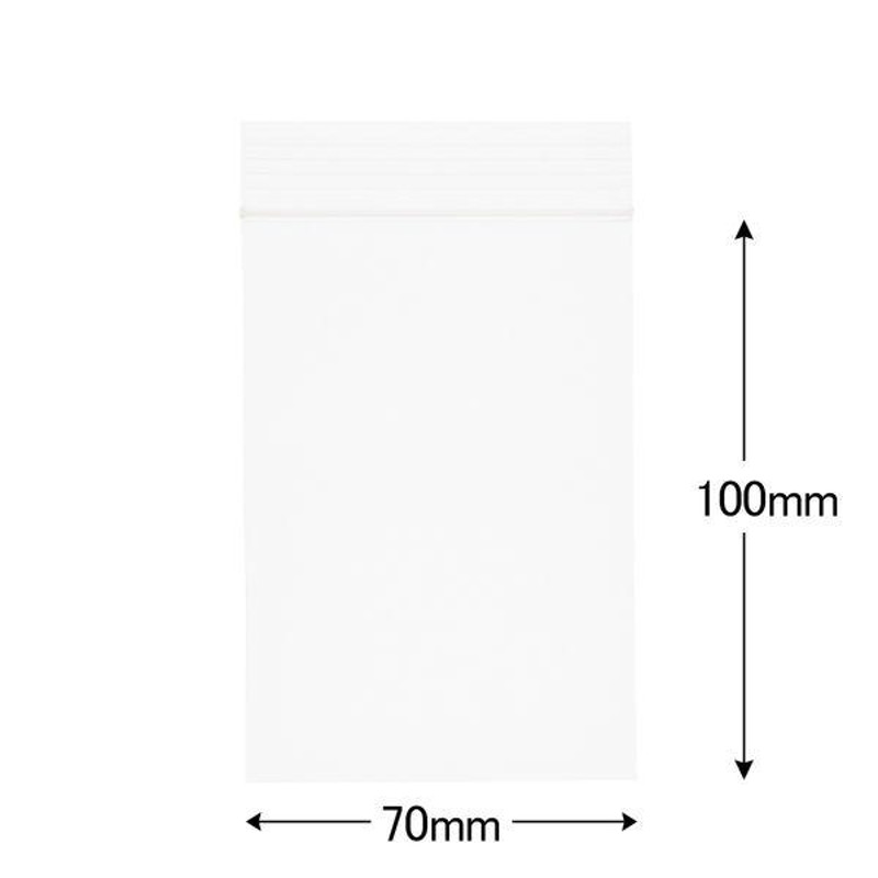 アスクルオリジナル チャック袋（チャック付き袋） 0.04mm厚 B8 70mm