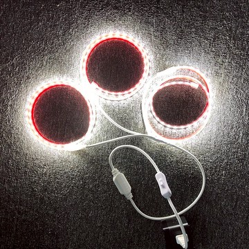 玻璃展示柜led燈帶燈條超亮220V防水多層貨架串并聯可粘貼插電燈