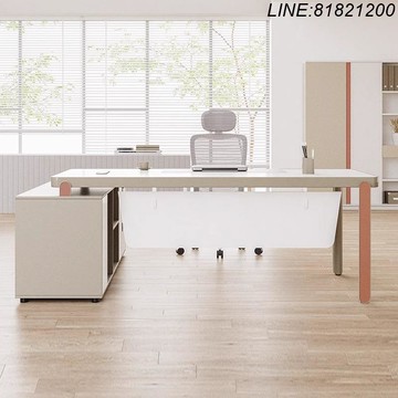 公司現貨 免運速發 開立發票 辦公家具 辦公桌椅組合  老板經理辦公桌椅組合總裁室主管工作臺簡約現代行政桌帶側柜 量大價優 支持訂製 支持安裝