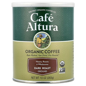 Cafe Altura, 有機咖啡，研磨，深度烘焙，10 盎司（283 克）