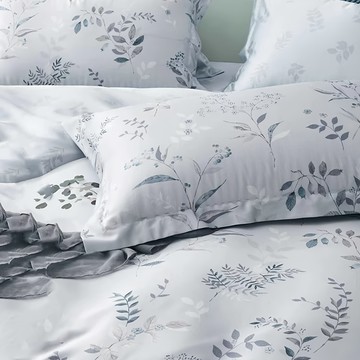 貝淇小舖 60支100%純天絲TENCEL (雙人/加大/特大)  床包 + 枕套2個  雙人床包152 x 188cm + 枕套47 x 75cm  朱實裊裊