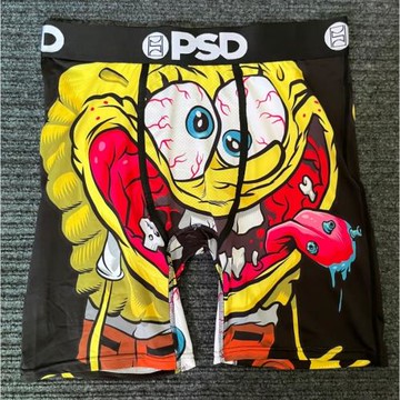 PSD內褲男款卡通冰絲男士五分褲跑步健身運動嘻哈彈力美式四角褲