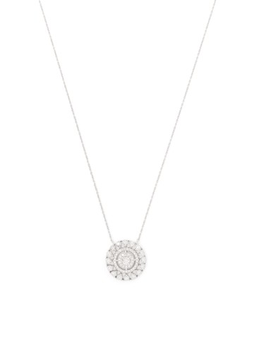 Dana Rebecca Designs - 14kt white gold Ava Bea diamond medallion necklace - women - 14kt Gold - One Size - Silver