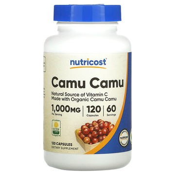 Nutricost, 卡姆果，1,000 毫克，120 粒膠囊（每粒膠囊 500 毫克）