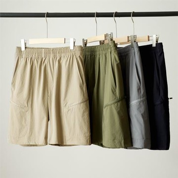 輕薄快干 男士大碼梭織短褲 運動休閑五分褲 純色中褲 夏款 男裝