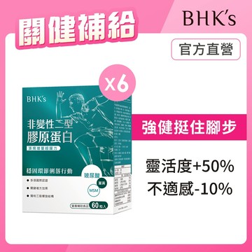 BHK's 非變性二型膠原蛋白 膠囊 (60粒/盒)6盒組 官方旗艦店