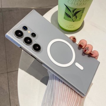 高透磁吸適用三星S25Ultra手機殼s25透明磨砂s24Ultra新款s23Ultra高級男女s22Ultra超薄簡約s25plus耐臟硬殼