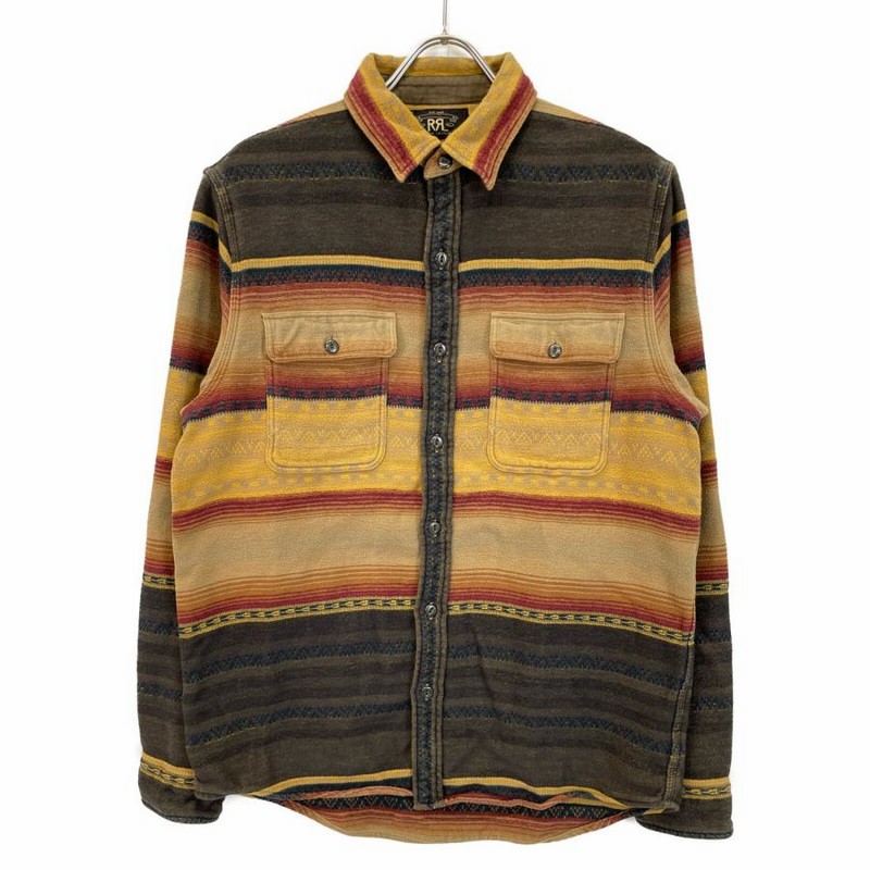 【ダブルアールエル】MサイズFleece Jacquard Workshirt ダブルアールエル】MサイズFleece Jacquard Workshirt