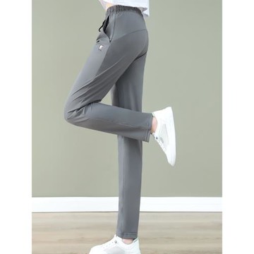 九分冰絲褲女夏季薄款2026新款速干修身小直筒休閑褲顯瘦運動褲子