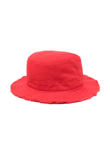 JACQUEMUS L'ENFANT - Le Bob Artichaut Enfant bucket hat - kids - Cotton - 52 cm - Red