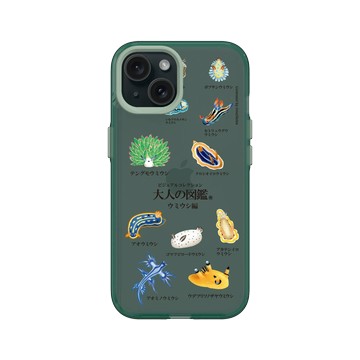 iPhone 15 Clear 憂墨綠 - 大人の図鑑 - 海蛞蝓編