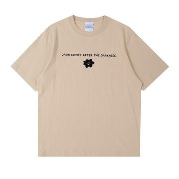 美棉手工絲印 勵志字句 黑暗之後是黎明 T恤 T-shirt Tee