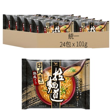 統一 拉麵道 日式味噌風味拉麵 101g  24包