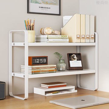 桌面置物架桌上收納雙層置物架學生書桌辦公室架子簡易電腦桌家用