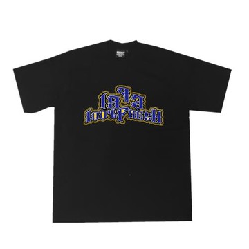 bboy寬松西海岸街頭old school重磅hiphop齊卡若加厚小領口短袖