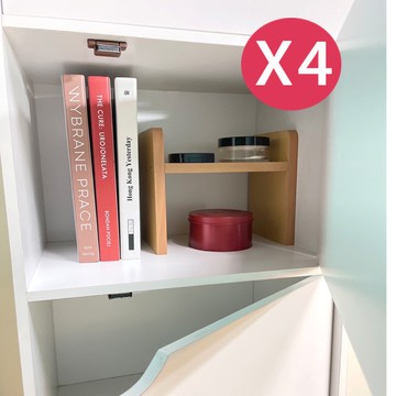ONE生活 4入X櫃內收納架/櫃內層架/書櫃層板(增加書櫃收納容量/長23CM/收納架/分層隔板)