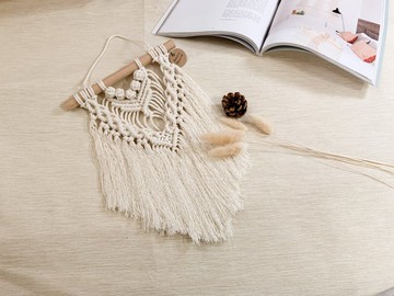 Macrame 編織壁掛 小花流蘇