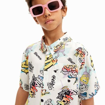 Desigual 海綿寶寶聯名舒適休閒襯衫