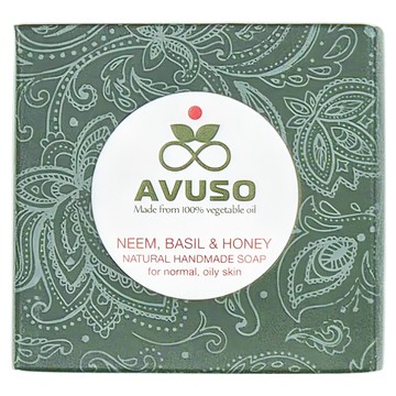 AVUSO 行道者 苦楝羅勒蜂蜜手工皂 100%天然植物油 適合中性/油性膚質  125g  1盒