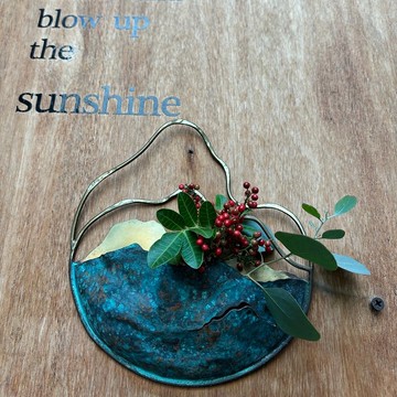 紅銅製壁掛花器小品/悠悠山巒A款,金工工藝師林靜媚老師創作單品