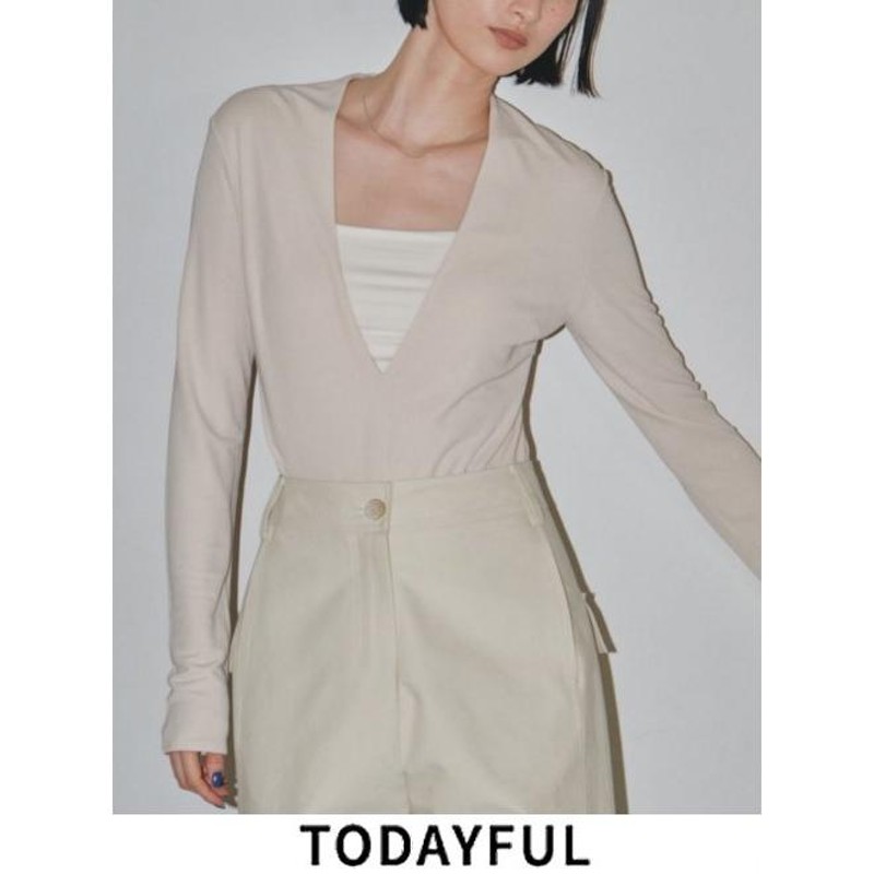 TODAYFUL/トゥデイフル Vneck Slit Bodysuit☆ 23秋冬 12320606