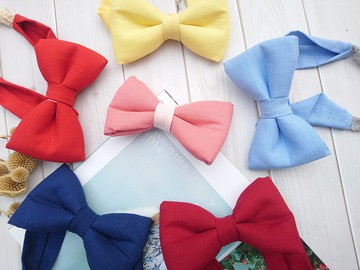 吱吱札札-寶寶蝴蝶結髮帶-素素的就很美