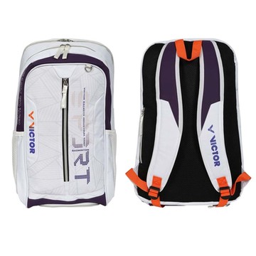 VICTOR 後背包-雙肩包 肩背包 裝備袋 球拍包 羽球 勝利 BR5023AJ 白葡萄紫橘