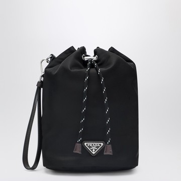 Speedrock pouch in black Re-Nylon and leather