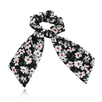 大腸發圈女夏季碎花飄帶扎頭發馬尾發繩發帶綁頭繩網紅年新款