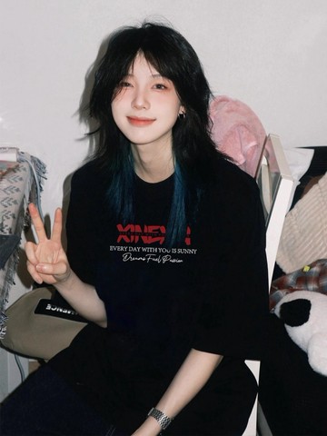 美式重磅純棉短袖T恤寬鬆正肩黑色上衣設計感小眾女生上衣 印花寬鬆情侶短袖T 上衣女 美式