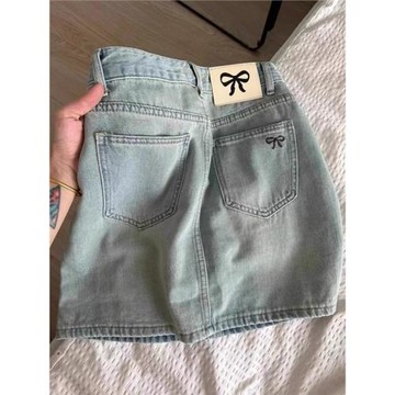 大碼復古美式牛仔半身裙女秋季胖mm寬松顯瘦高腰包臀a字短裙子