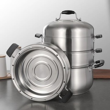 創宇304不銹鋼四層原味蒸鍋 加厚湯鍋不串味多層蒸飯蒸層家用蒸籠