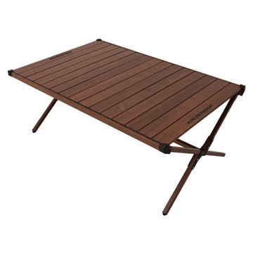 KZM OUTDOOR 輕量蛋捲桌  咖啡色  118 x 70.5 x 44cm  70.5cm