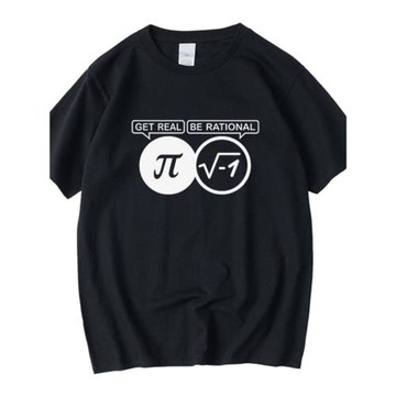 春夏理科數學圓周率π和根號-1正肩短袖T恤學霸學生純棉圓領衣服