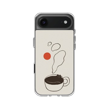 iPhone Air Clear Case（相機按鈕） 透明 - ilovedoodle (Lim Heng Swee) - Coffee Cat: 窩最溫暖