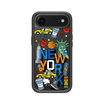 iPhone Air Mod NX -邊框背蓋組合 (相機按鈕) 黑 - City Collection 城市系列 - 紐約